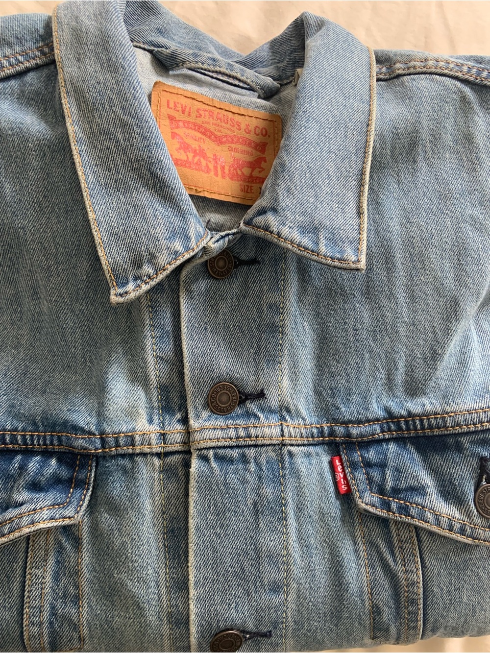 Levi's Light Wash Denim Jacket in Faded Blue